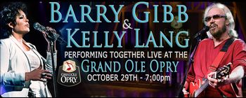 10月29日にオプリーでケリー・ラングとの共演が予定されるバリー