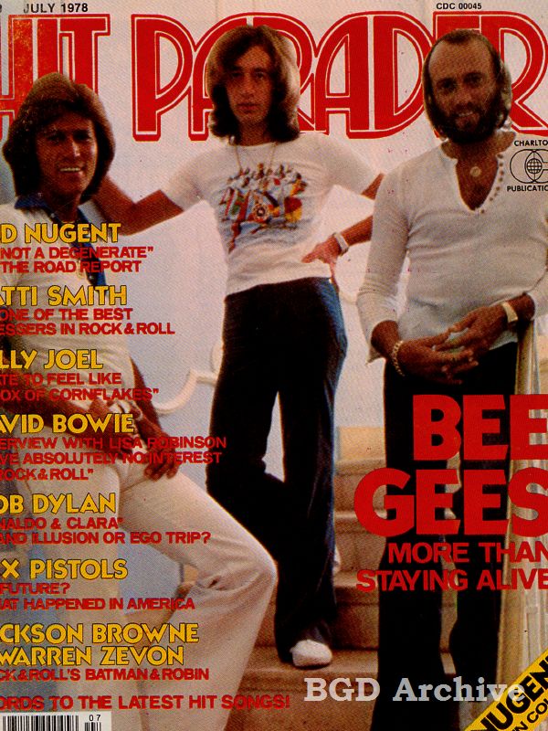 1978年7月号】ビージーズHit Parader誌傑作インタビュー - Bee Gees Days