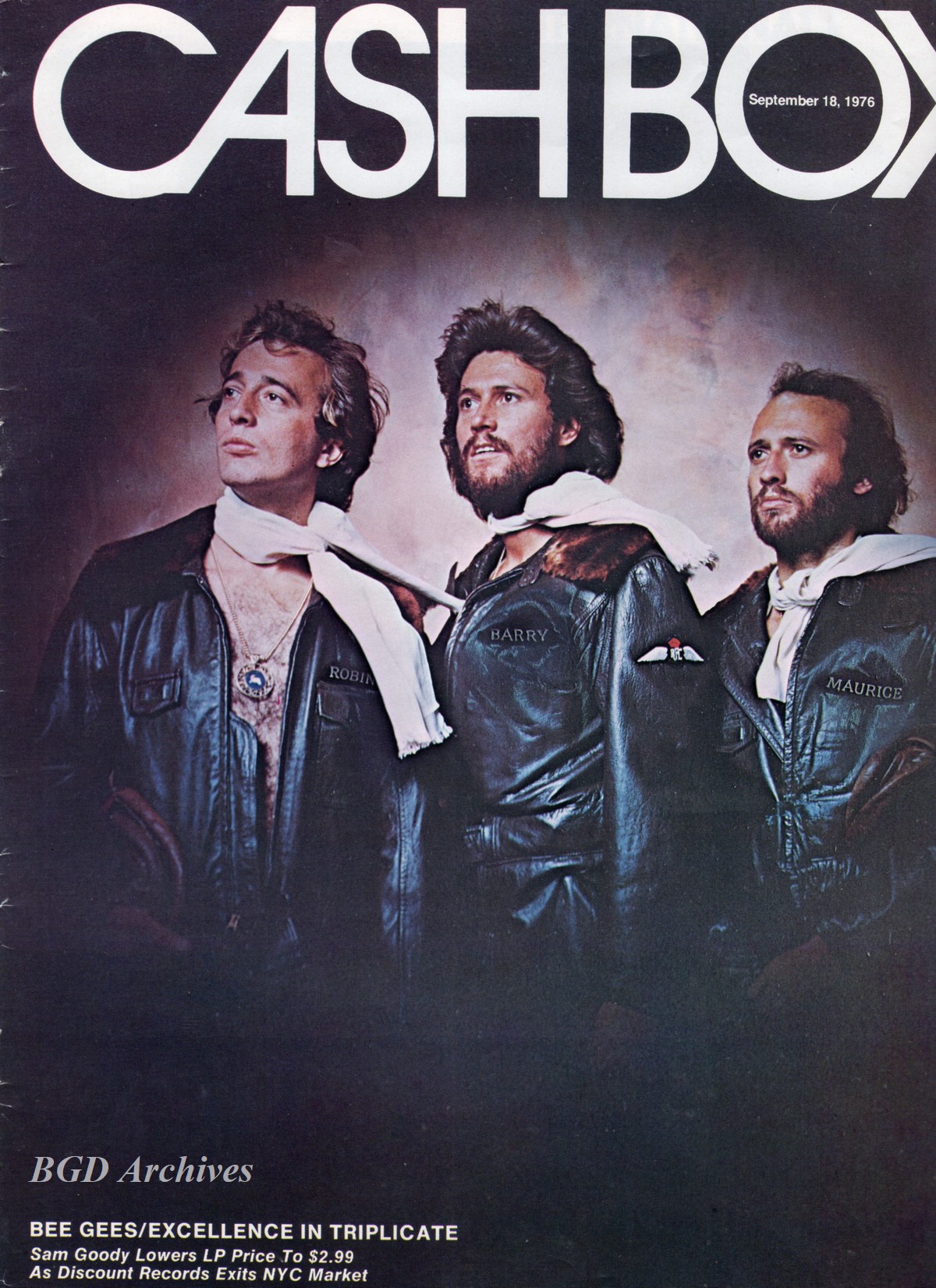 1976年9月18日米音楽紙】Cash Box紙の表紙を飾ったビー・ジーズ - Bee