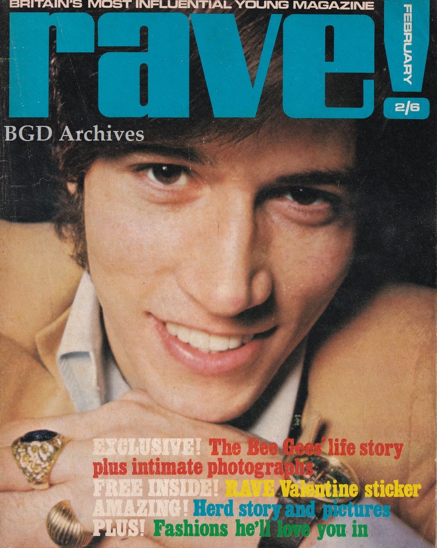 【Rave1968年2月号】バリー・ギブが表紙の英雑誌から《ビー・ジーズのライフストーリー》 - Bee Gees Days
