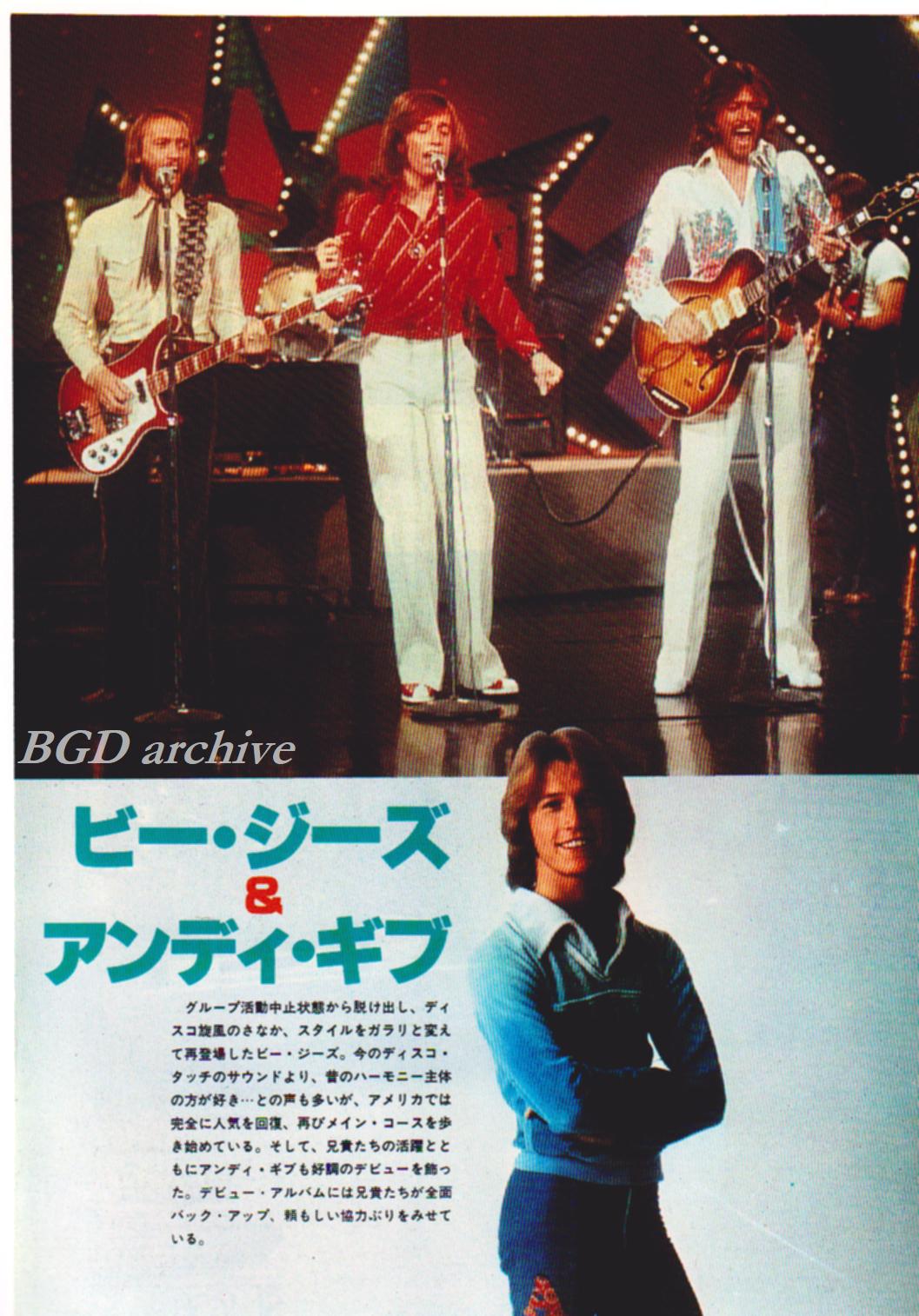 【1977年10月】FM Fan誌ビー・ジーズ＆アンディ・ギブ - Bee